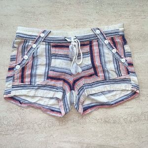 Rewind Striped Linen Shorts